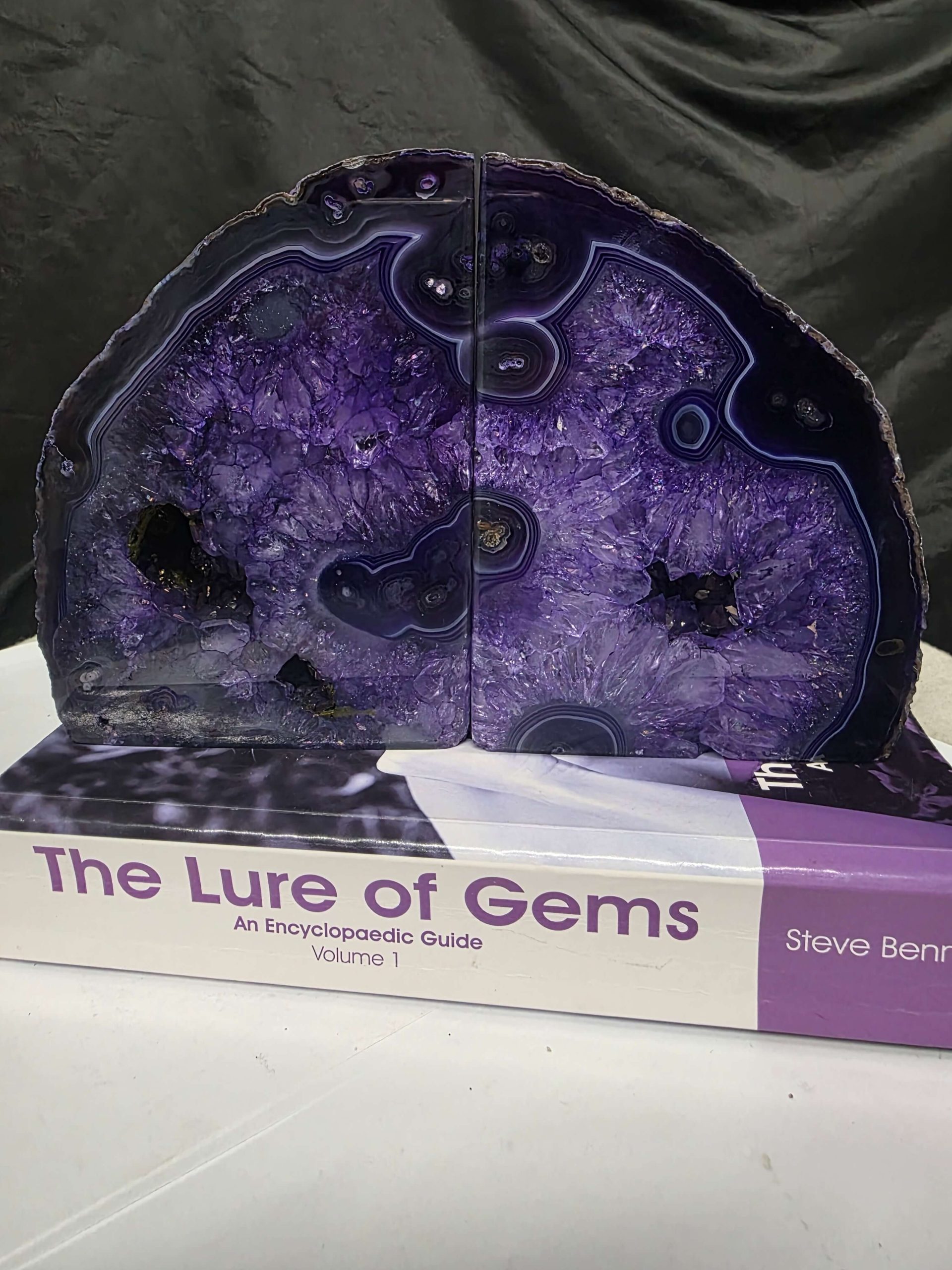 Purple Natural Edge Microcrystalline Quartz Premium Bookends 1 Ornament Handpicked Size 2.531kg H14xW20xD9cm - Image 10