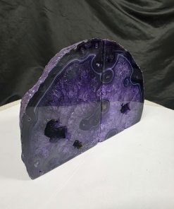 Alternative view of Purple Natural Edge Microcrystalline Quartz Premium Bookends 1 Ornament Handpicked Size 2.531kg H14xW20xD9cm