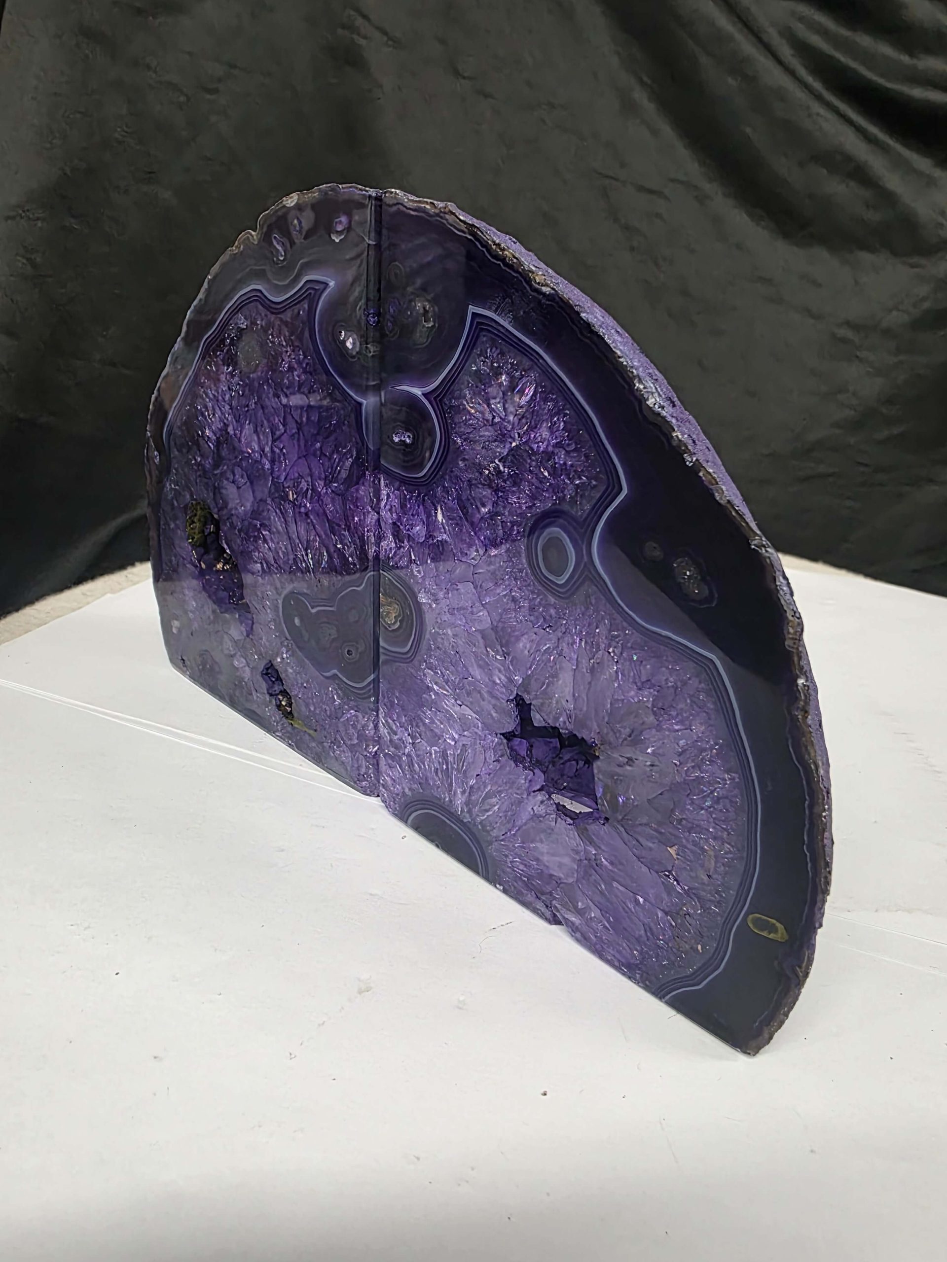 Purple Natural Edge Microcrystalline Quartz Premium Bookends 1 Ornament Handpicked Size 2.531kg H14xW20xD9cm - Image 3