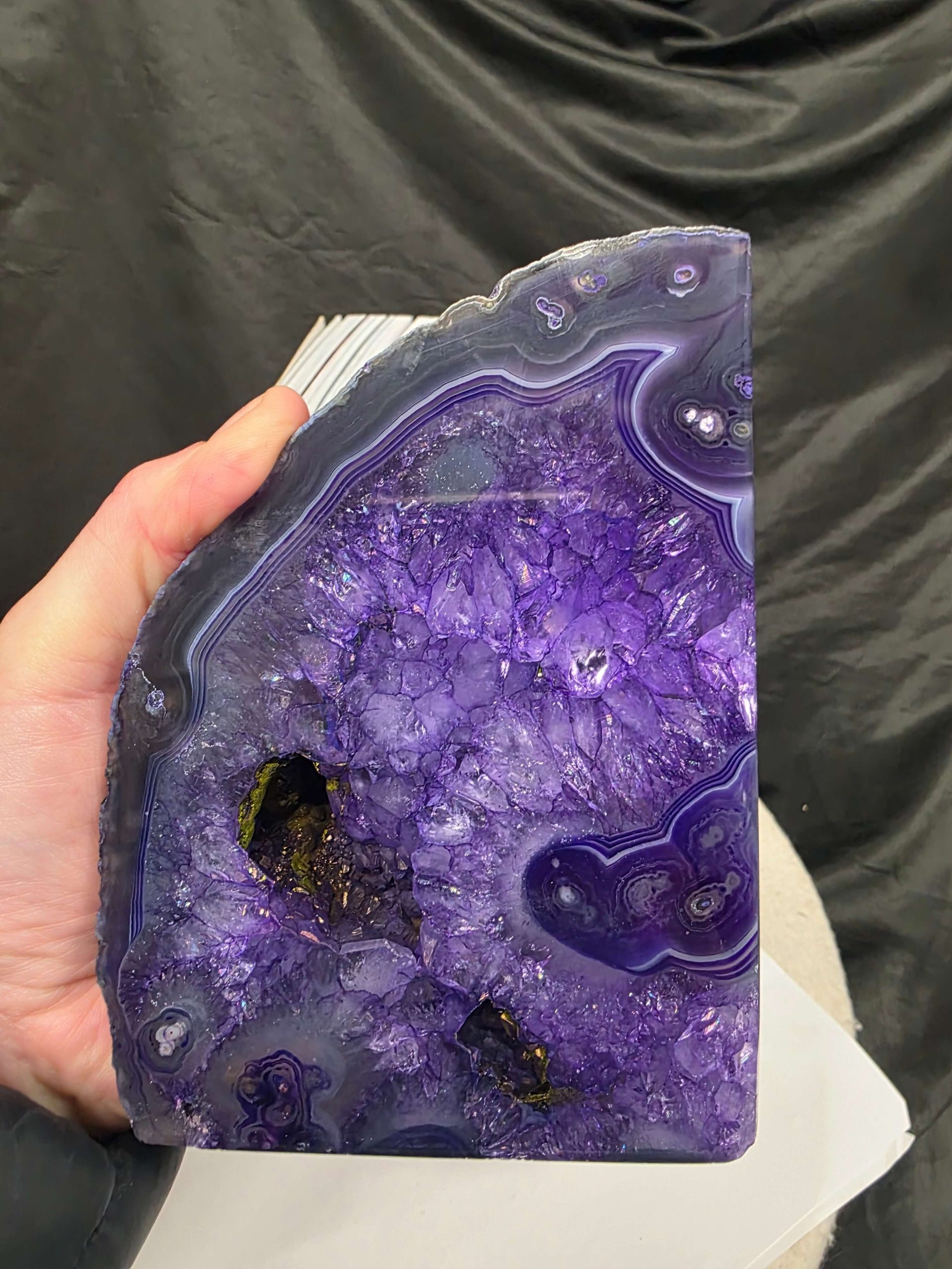 Purple Natural Edge Microcrystalline Quartz Premium Bookends 1 Ornament Handpicked Size 2.531kg H14xW20xD9cm - Image 5