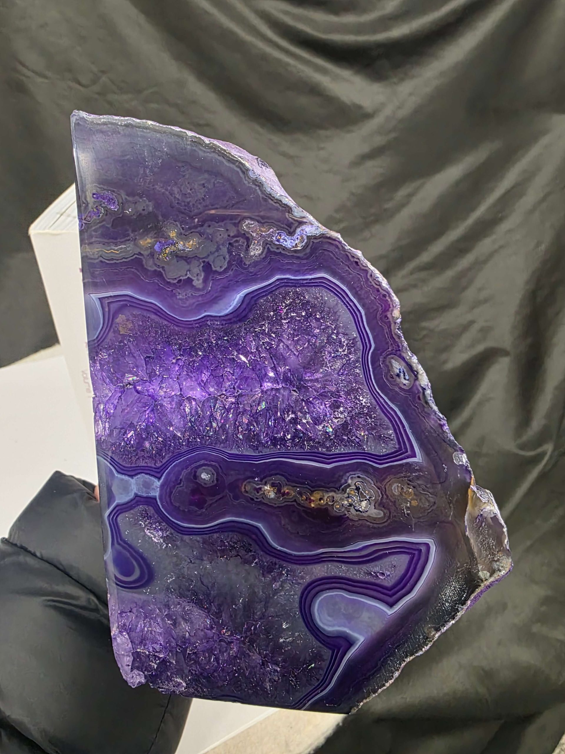 Purple Natural Edge Microcrystalline Quartz Premium Bookends 1 Ornament Handpicked Size 2.531kg H14xW20xD9cm - Image 6