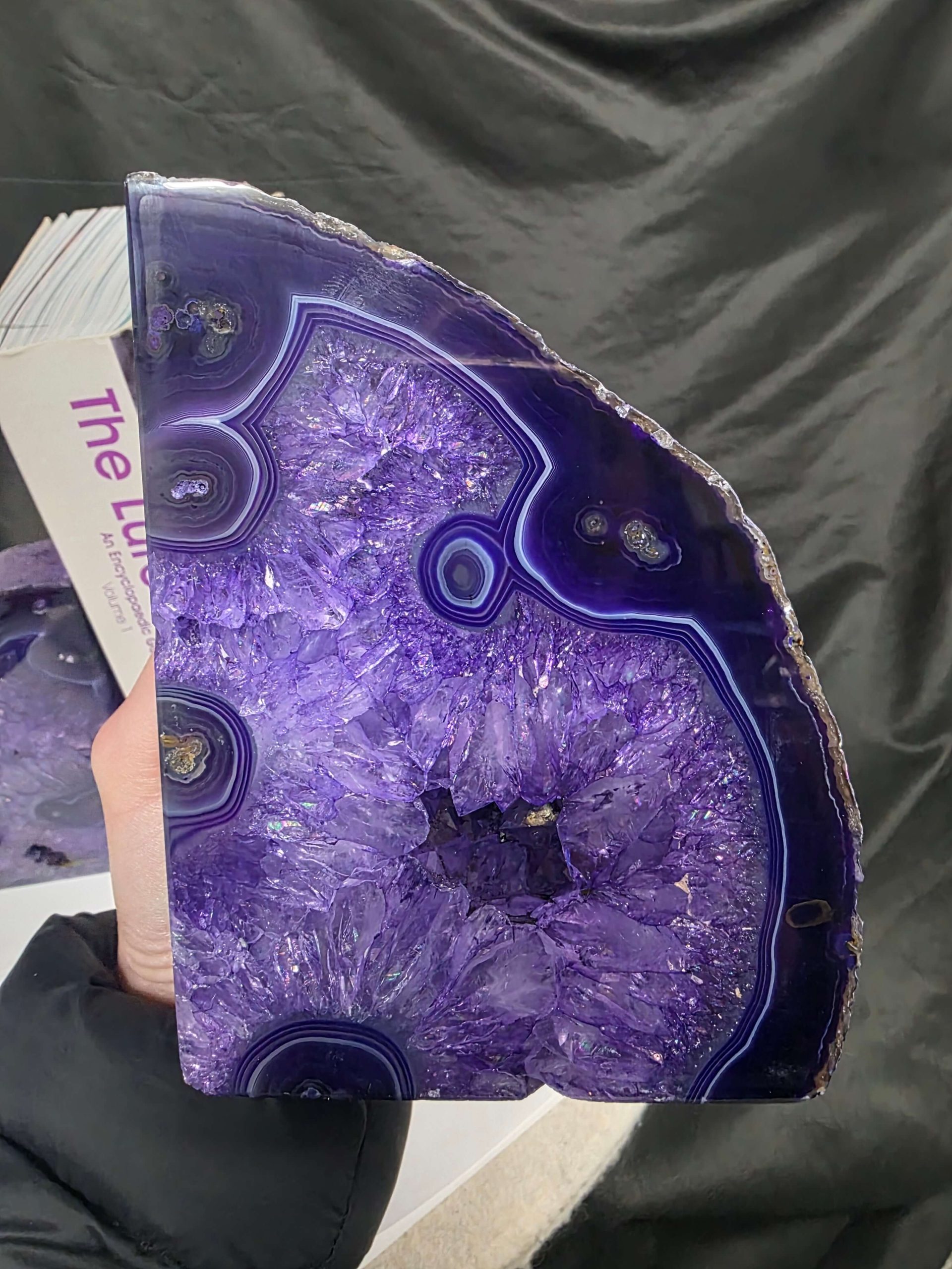 Purple Natural Edge Microcrystalline Quartz Premium Bookends 1 Ornament Handpicked Size 2.531kg H14xW20xD9cm - Image 7
