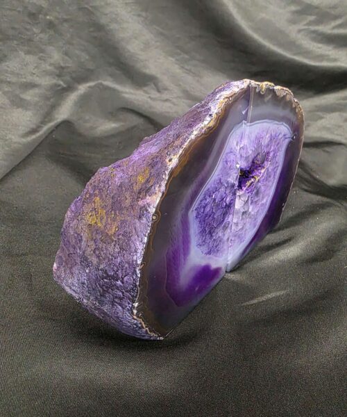 Alternative view of Purple Natural Edge Microcrystalline Quartz Premium Bookends 2 Ornament Handpicked Size 2.029kg H12.5xW15xD6cm