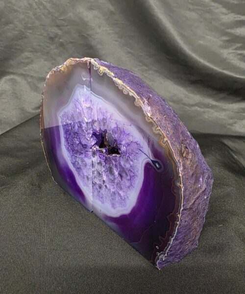 Purple Natural Edge Microcrystalline Quartz Premium Bookends 2 Ornament Handpicked Size 2.029kg H12.5xW15xD6cm - Image 3