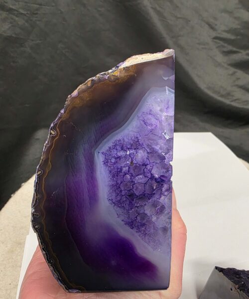 Purple Natural Edge Microcrystalline Quartz Premium Bookends 2 Ornament Handpicked Size 2.029kg H12.5xW15xD6cm - Image 7