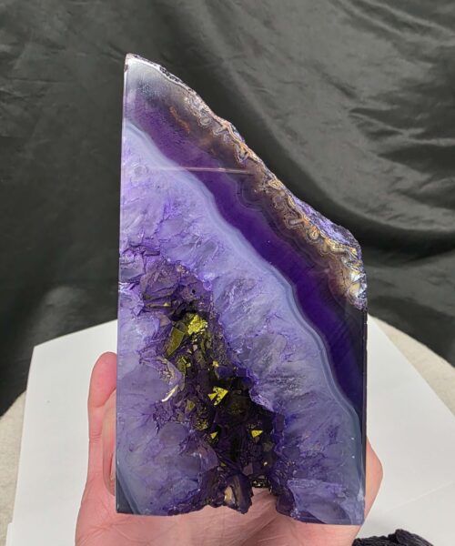 Purple Natural Edge Microcrystalline Quartz Premium Bookends 2 Ornament Handpicked Size 2.029kg H12.5xW15xD6cm - Image 8