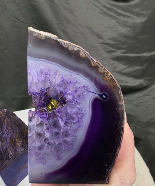 Purple Natural Edge Microcrystalline Quartz Premium Bookends 2 Ornament Handpicked Size 2.029kg H12.5xW15xD6cm - Image 9