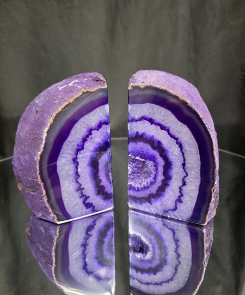 Purple Natural Edge Microcrystalline Quartz Premium Bookends 3 Ornament Handpicked Size 1.940kg H12xW15xD6cm - Image 11