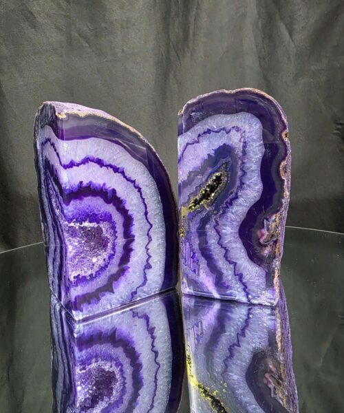 Purple Natural Edge Microcrystalline Quartz Premium Bookends 3 Ornament Handpicked Size 1.940kg H12xW15xD6cm - Image 12
