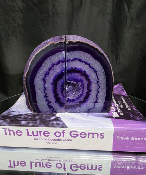 Purple Natural Edge Microcrystalline Quartz Premium Bookends 3 Ornament Handpicked Size 1.940kg H12xW15xD6cm - Image 15
