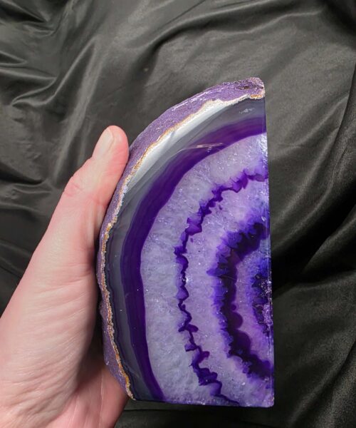 Purple Natural Edge Microcrystalline Quartz Premium Bookends 3 Ornament Handpicked Size 1.940kg H12xW15xD6cm - Image 7