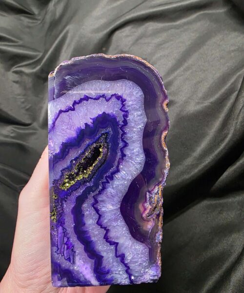 Purple Natural Edge Microcrystalline Quartz Premium Bookends 3 Ornament Handpicked Size 1.940kg H12xW15xD6cm - Image 8