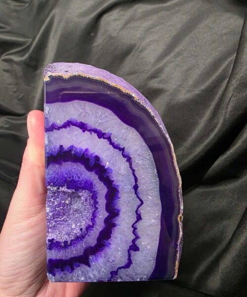 Purple Natural Edge Microcrystalline Quartz Premium Bookends 3 Ornament Handpicked Size 1.940kg H12xW15xD6cm - Image 9