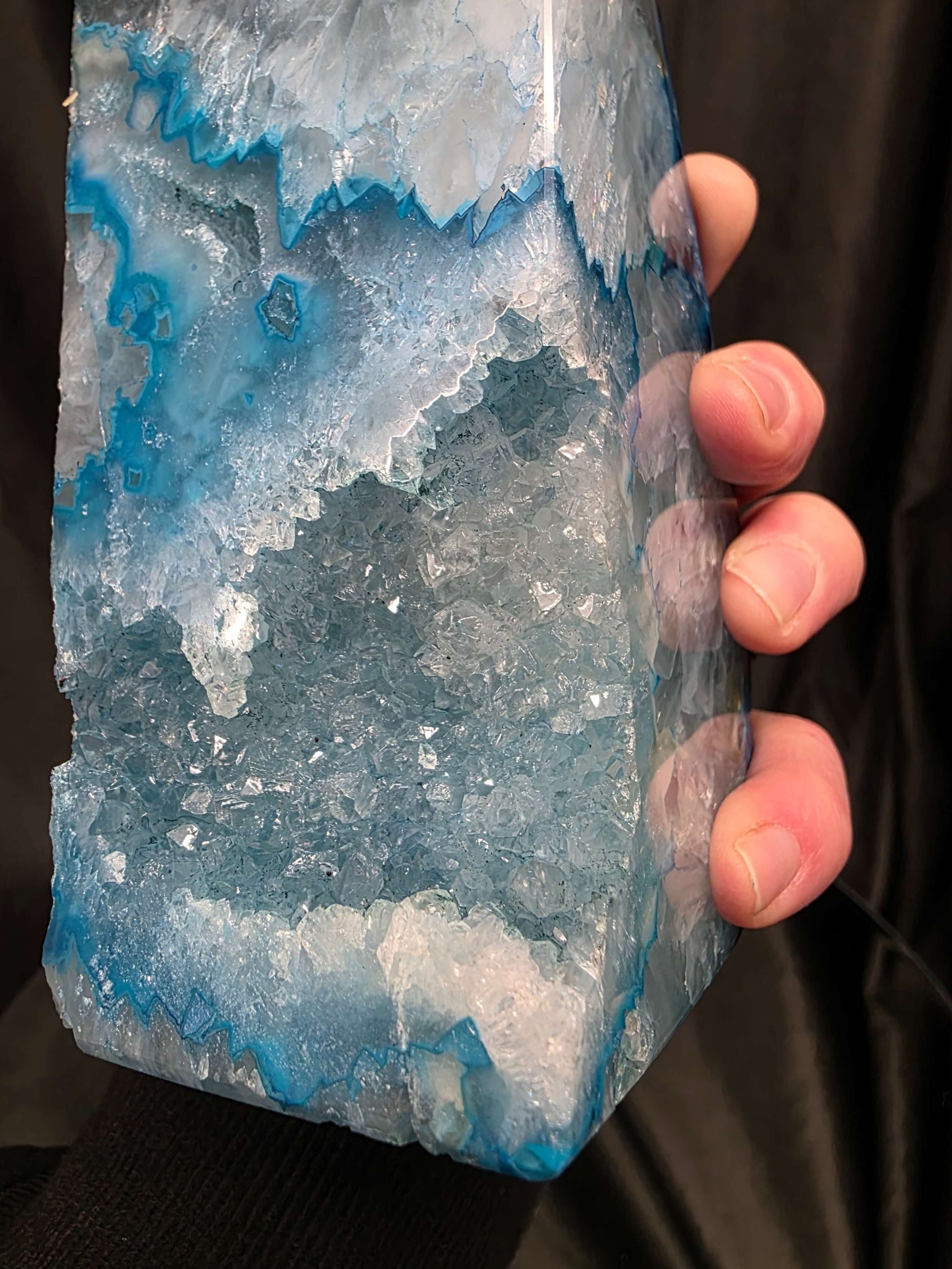 Teal Natural Edge Microcrystalline Quartz Premium Bookends 1 Ornament Handpicked Size 2.199kg H14xW15xD7cm - Image 12