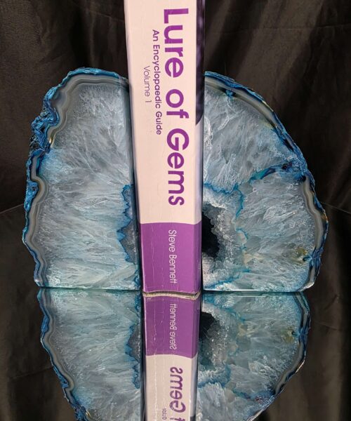Teal Natural Edge Microcrystalline Quartz Premium Bookends 1 Ornament Handpicked Size 2.199kg H14xW15xD7cm - Image 4