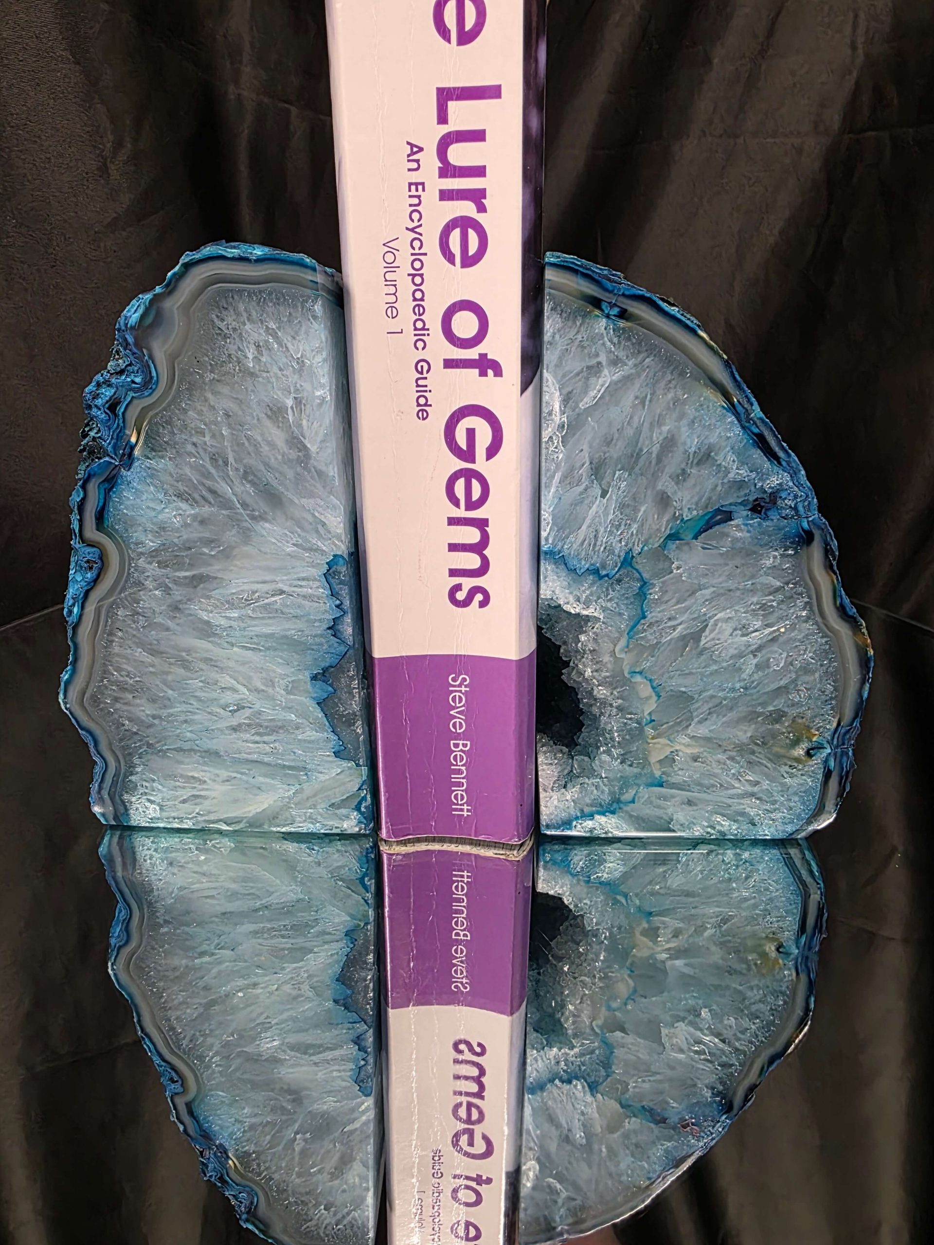 Teal Natural Edge Microcrystalline Quartz Premium Bookends 1 Ornament Handpicked Size 2.199kg H14xW15xD7cm - Image 4