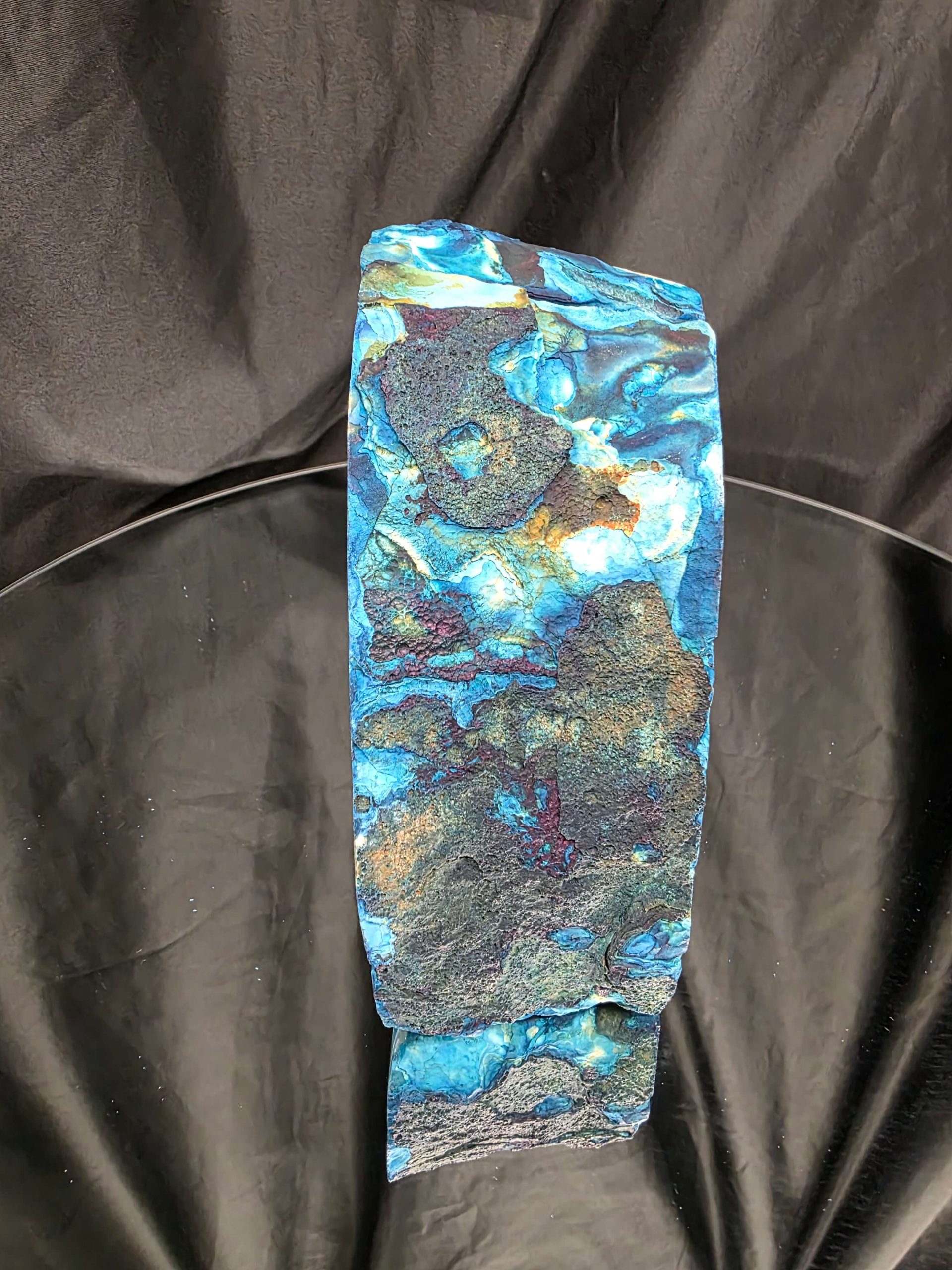 Teal Natural Edge Microcrystalline Quartz Premium Bookends 1 Ornament Handpicked Size 2.199kg H14xW15xD7cm - Image 5