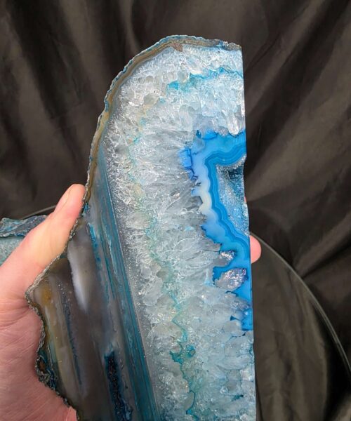 Teal Natural Edge Microcrystalline Quartz Premium Bookends 2 Ornament Handpicked Size 2.221kg H14xW17xD7cm - Image 12