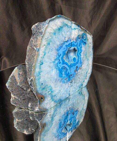 Teal Natural Edge Microcrystalline Quartz Premium Bookends 2 Ornament Handpicked Size 2.221kg H14xW17xD7cm - Image 3
