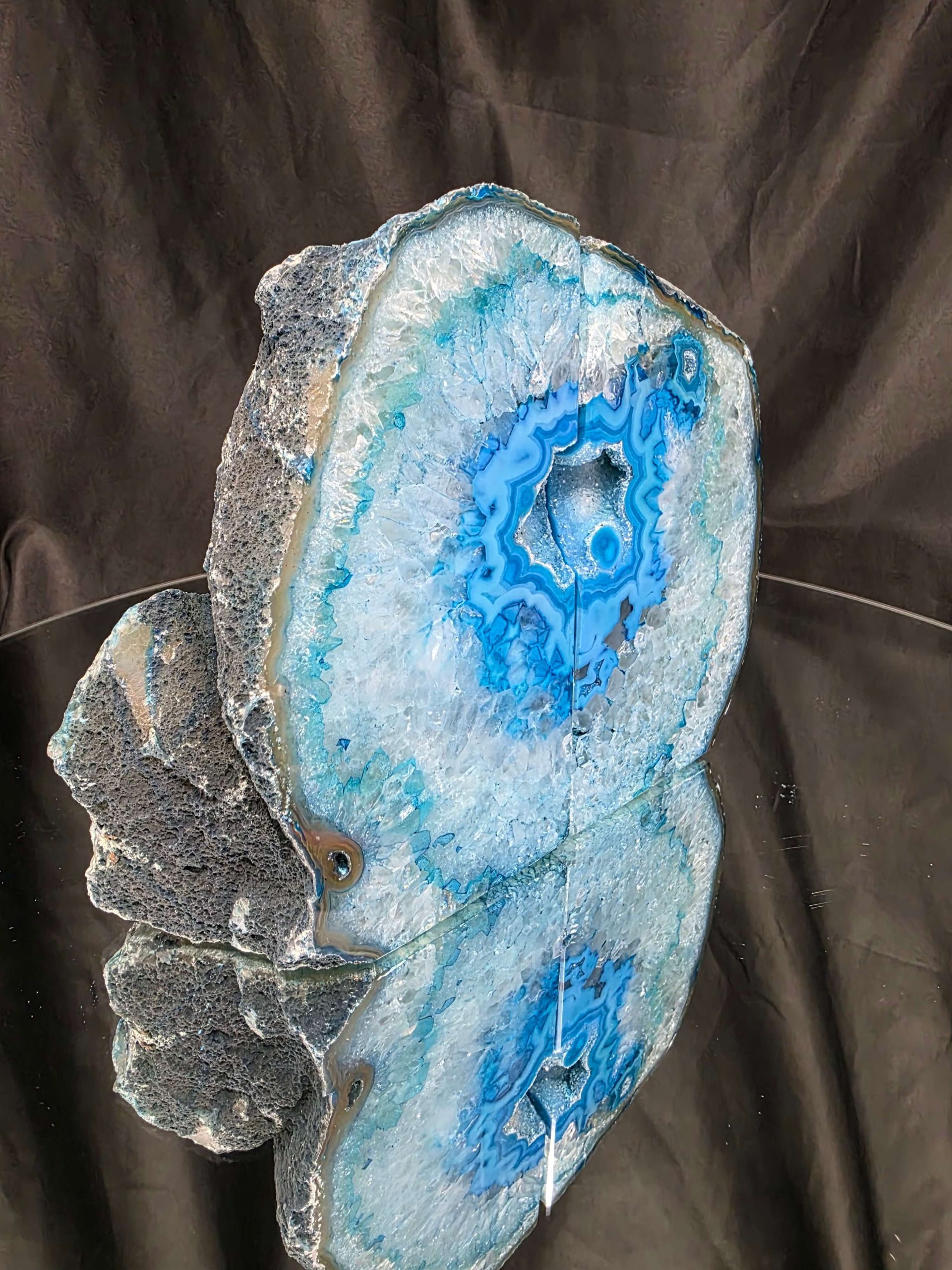 Teal Natural Edge Microcrystalline Quartz Premium Bookends 2 Ornament Handpicked Size 2.221kg H14xW17xD7cm - Image 3