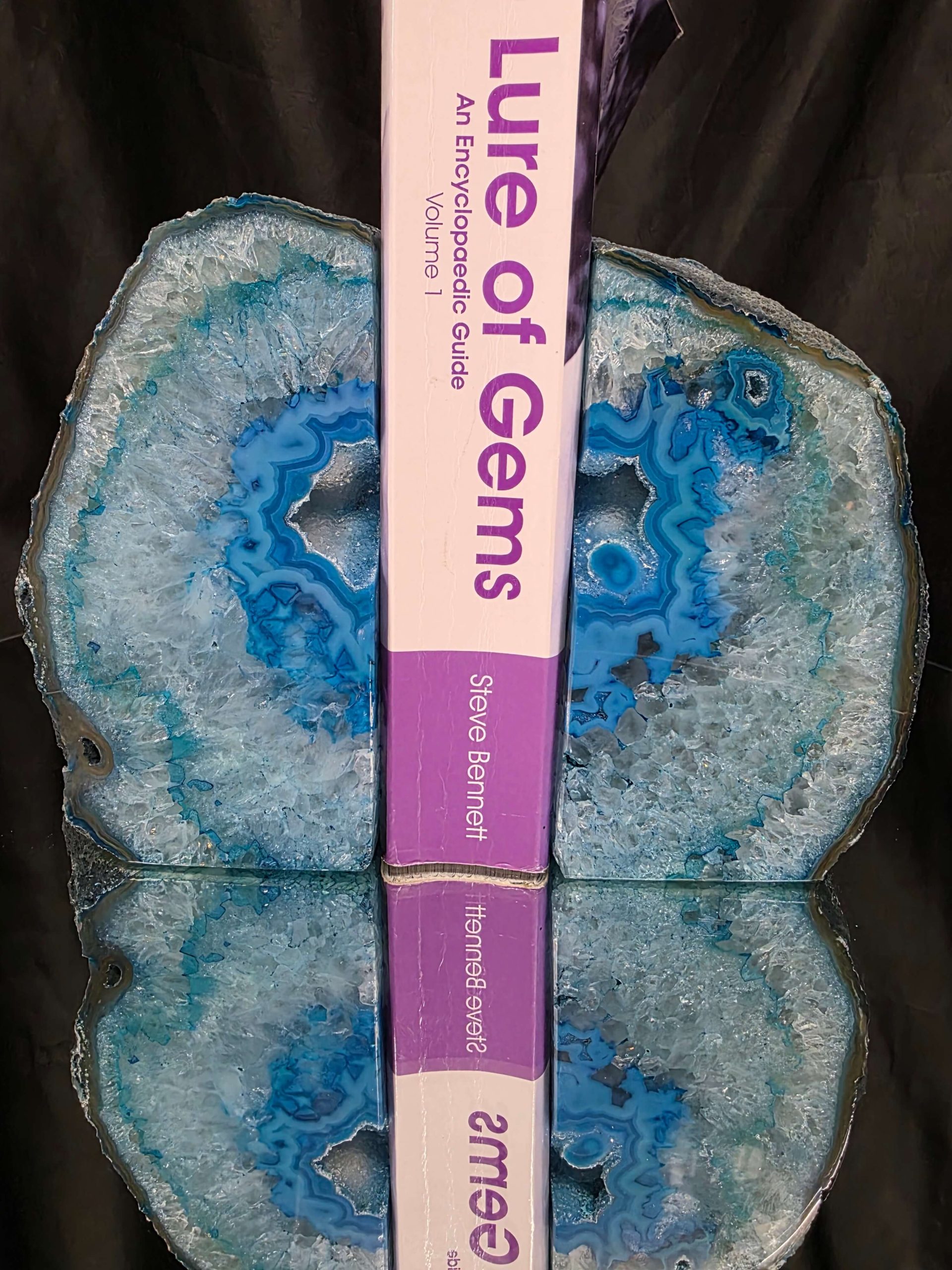 Teal Natural Edge Microcrystalline Quartz Premium Bookends 2 Ornament Handpicked Size 2.221kg H14xW17xD7cm - Image 5