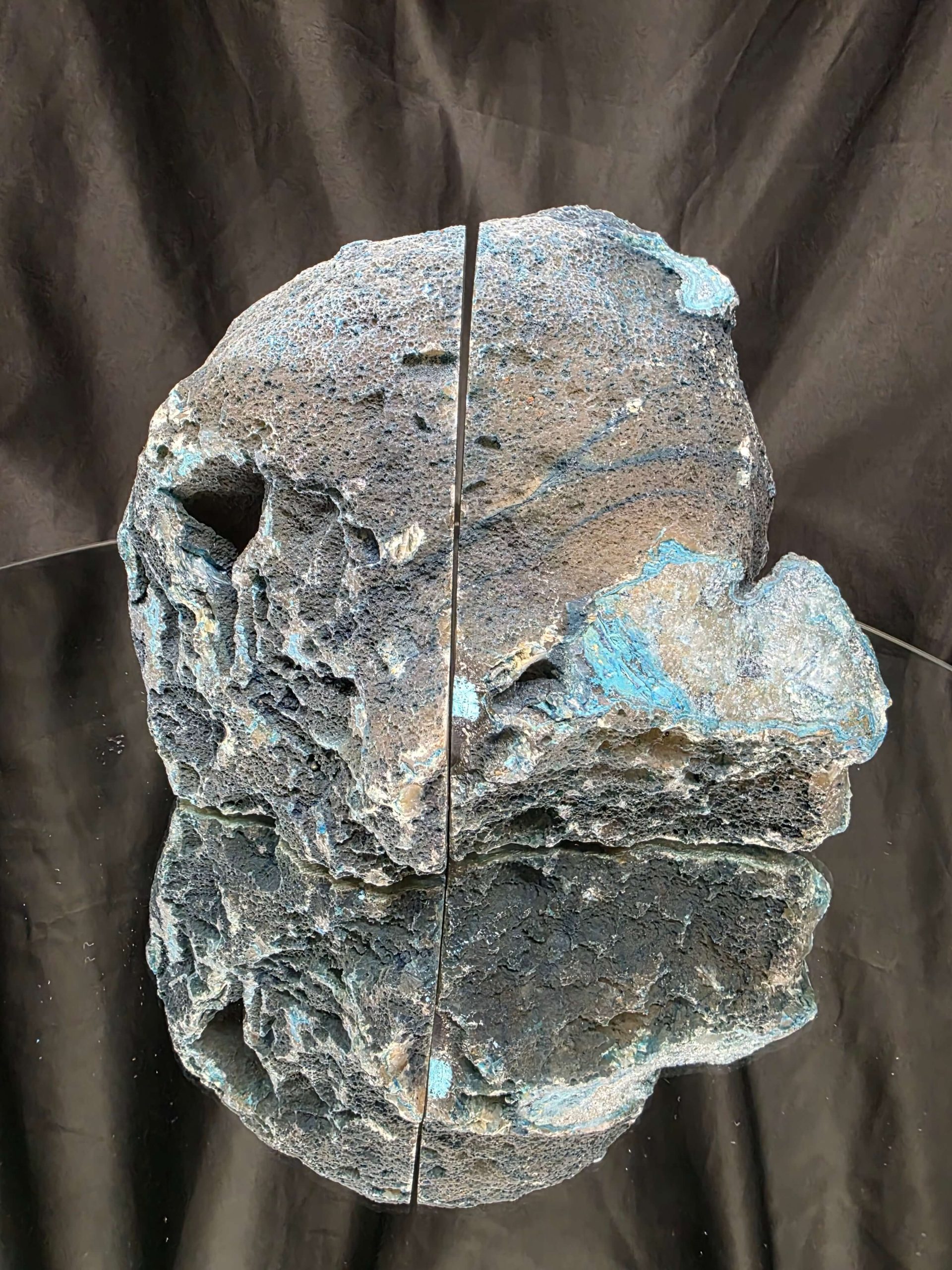 Teal Natural Edge Microcrystalline Quartz Premium Bookends 2 Ornament Handpicked Size 2.221kg H14xW17xD7cm - Image 7