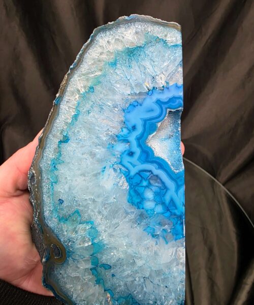 Teal Natural Edge Microcrystalline Quartz Premium Bookends 2 Ornament Handpicked Size 2.221kg H14xW17xD7cm - Image 8