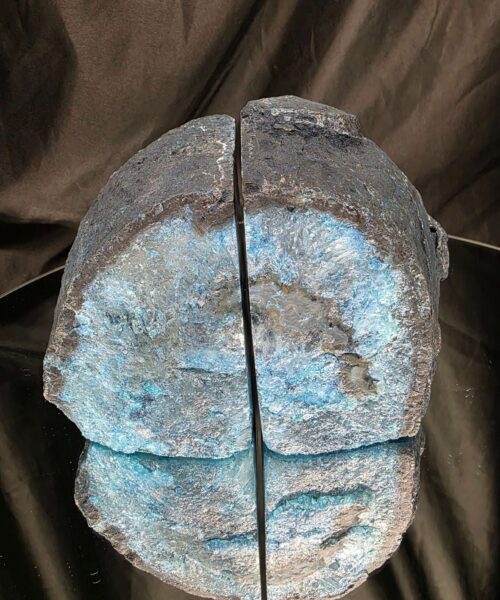 Teal Natural Edge Microcrystalline Quartz Premium Bookends 3 Ornament Handpicked Size 2.296kg H12xW16xD7cm - Image 7