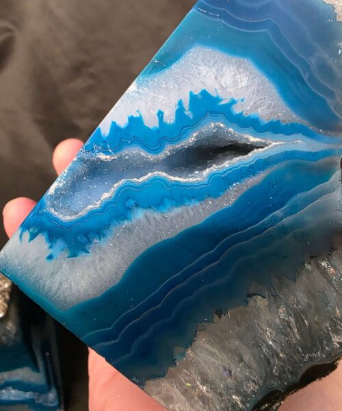 Teal Agate Silver Edge Microcrystalline Quartz Premium Bookends 1 Ornament Handpicked Size is 2.156kg - H11xW20xD7cm - Image 12