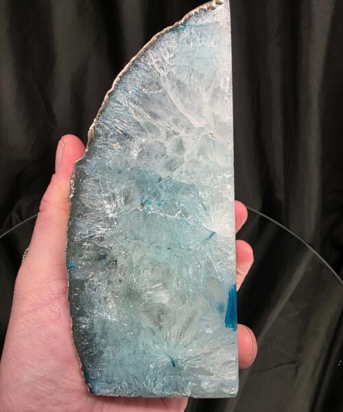 Teal Agate Silver Edge Microcrystalline Quartz Premium Bookends 3 Ornament Handpicked Size is 1.901kg H13.5xW18xD6cm - Image 11