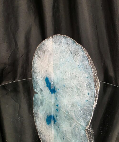 Teal Agate Silver Edge Microcrystalline Quartz Premium Bookends 3 Ornament Handpicked Size is 1.901kg H13.5xW18xD6cm - Image 4