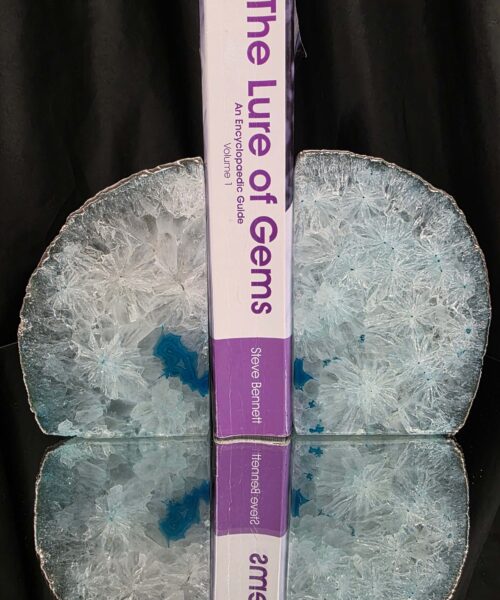 Teal Agate Silver Edge Microcrystalline Quartz Premium Bookends 3 Ornament Handpicked Size is 1.901kg H13.5xW18xD6cm - Image 5