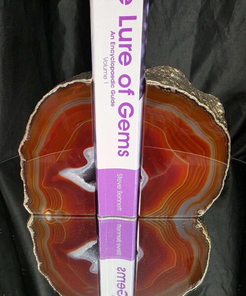 Red Agate 24ct Gold Edge Microcrystalline Quartz Premium Bookends 2 Ornament Handpicked Size 2.563kg H12xW14xD9cm - Image 5