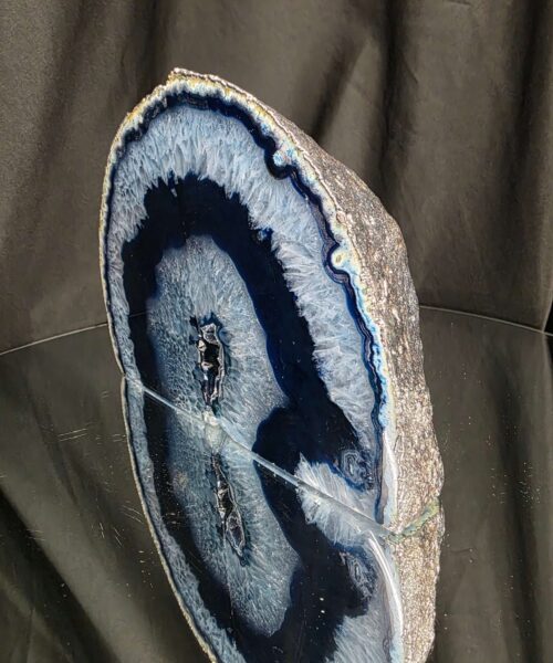 Blue Agate Silver Edge Microcrystalline Quartz Premium Bookends 2 Ornament Handpicked Size 2.554kg H14xW19x6cm - Image 4