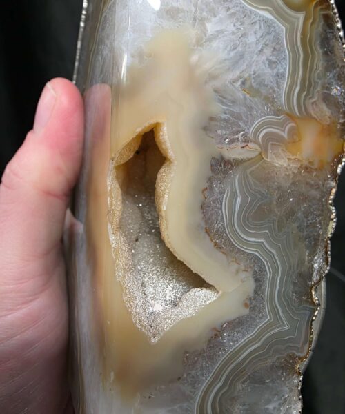 Caramel Agate Silver Edge Microcrystalline Quartz Premium Bookends 1 Ornament Handpicked Size 2.033kg H15xW17xD5cm - Image 11