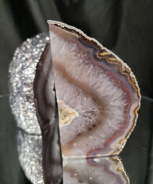 Caramel Agate Silver Edge Microcrystalline Quartz Premium Bookends 2 Ornament Handpicked Size 1.636kg H12xW14xD8cm - Image 16