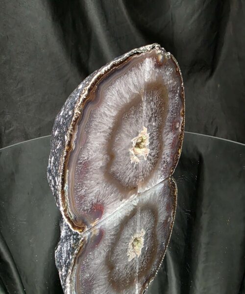 Caramel Agate Silver Edge Microcrystalline Quartz Premium Bookends 2 Ornament Handpicked Size 1.636kg H12xW14xD8cm - Image 3