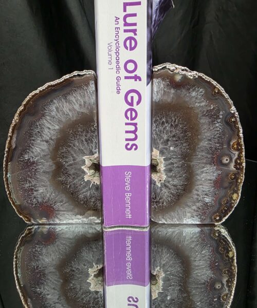 Caramel Agate Silver Edge Microcrystalline Quartz Premium Bookends 2 Ornament Handpicked Size 1.636kg H12xW14xD8cm - Image 5