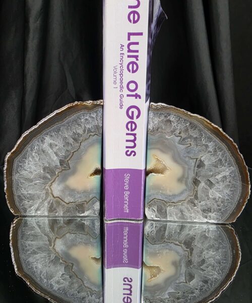 Caramel Agate Silver Edge Microcrystalline Quartz Premium Bookends 3 Ornament Handpicked Size 1.721kg H11xW18xD6cm - Image 5