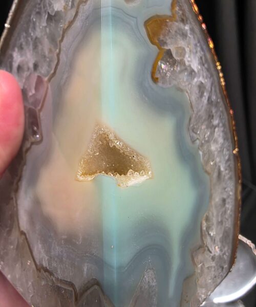 Caramel Agate Silver Edge Microcrystalline Quartz Premium Bookends 3 Ornament Handpicked Size 1.721kg H11xW18xD6cm - Image 10