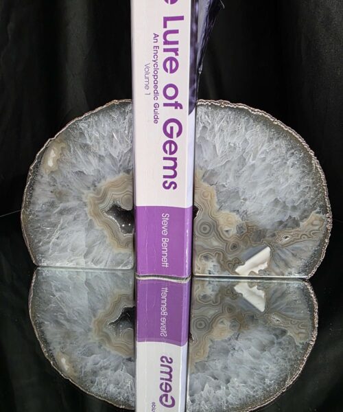 Grey Agate Silver Edge Microcrystalline Quartz Premium Bookends 3 Ornament Handpicked Size 1.784kg H12xW17xD7cm - Image 5