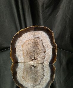 Caramel Natural Edge Microcrystalline Quartz Premium Bookends 2 Ornament Handpicked Size 1.996kg H13xW16xD8cm