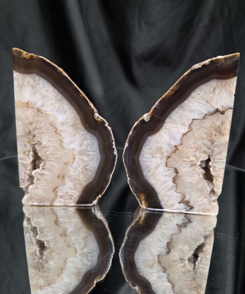 Caramel Natural Edge Microcrystalline Quartz Premium Bookends 2 Ornament Handpicked Size 1.996kg H13xW16xD8cm - Image 15