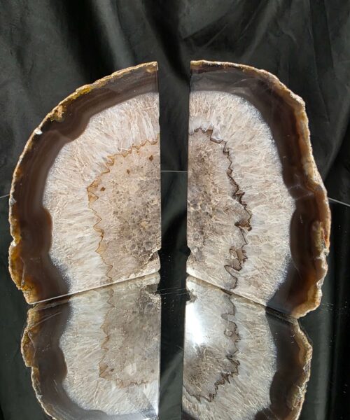Caramel Natural Edge Microcrystalline Quartz Premium Bookends 2 Ornament Handpicked Size 1.996kg H13xW16xD8cm - Image 16