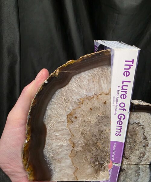 Caramel Natural Edge Microcrystalline Quartz Premium Bookends 2 Ornament Handpicked Size 1.996kg H13xW16xD8cm - Image 8