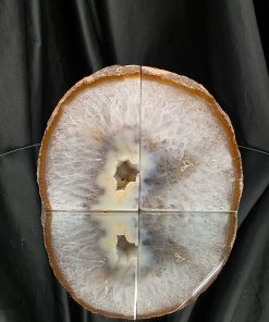 Caramel Natural Edge Microcrystalline Quartz Premium Bookends 3 Ornament Handpicked Size 1.804kg H11xW16.5xD6cm