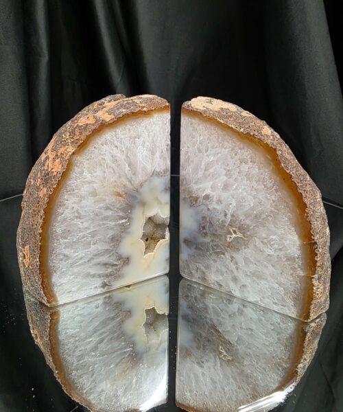 Caramel Natural Edge Microcrystalline Quartz Premium Bookends 3 Ornament Handpicked Size 1.804kg H11xW16.5xD6cm - Image 13