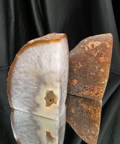 Caramel Natural Edge Microcrystalline Quartz Premium Bookends 3 Ornament Handpicked Size 1.804kg H11xW16.5xD6cm - Image 14