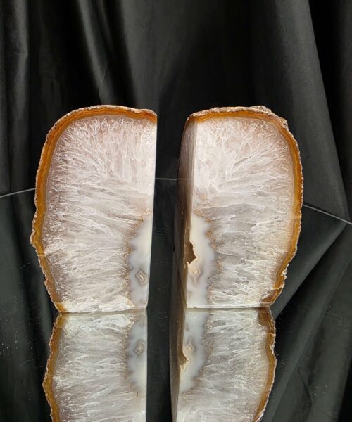 Caramel Natural Edge Microcrystalline Quartz Premium Bookends 3 Ornament Handpicked Size 1.804kg H11xW16.5xD6cm - Image 15