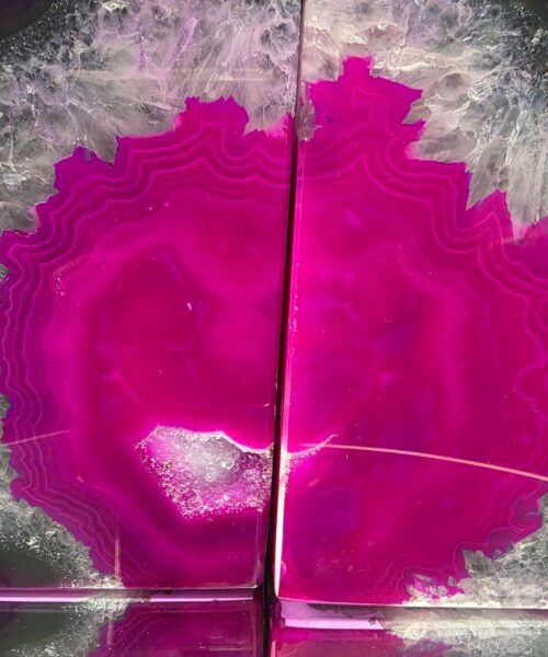 Pink Agate 24ct Gold Edge Microcrystalline Quartz Premium Bookends 3 Ornament Handpicked Size 2.371kg H16.5xW21.5xD6cm - Image 16